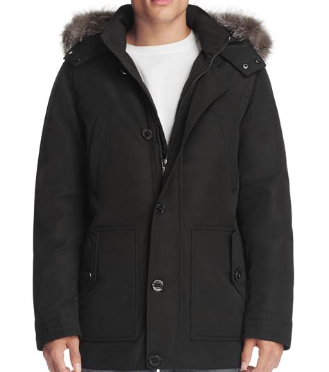 michael kors black jacket men|michael kors black winter coat.